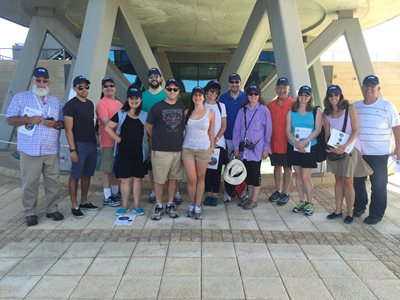 Members of the Israel Bonds staff delegation pay a visit to Israel's iconic National Water Carrier, the nation's most ambitious infrastructure project (Photo: James S. Galfund)