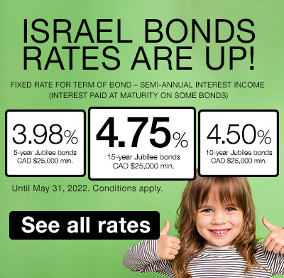 Israel Bonds Rates Are Up!