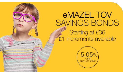Israel Bonds eMazel-Tov-Bonds Starting at £36 with £1 increments available
