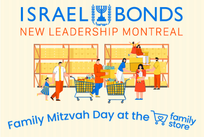 Montreal New Leadership Event Family Mitzvah Day at The Family Store, April 30, 2023