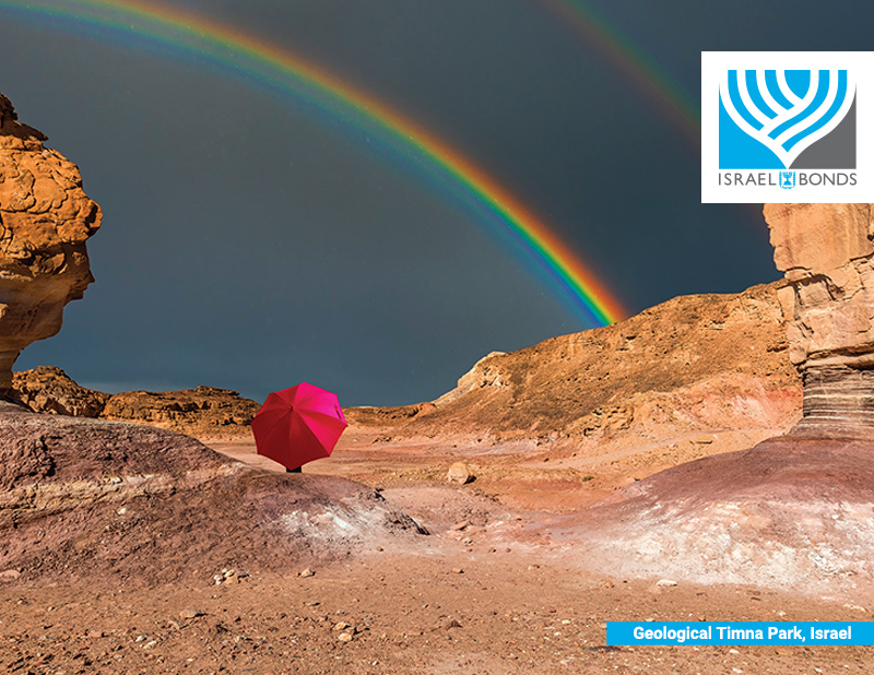 Rainbow over Tel Aviv beach