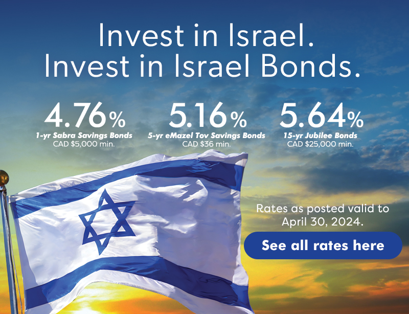 Israel Bonds Rates April 15-30 2024