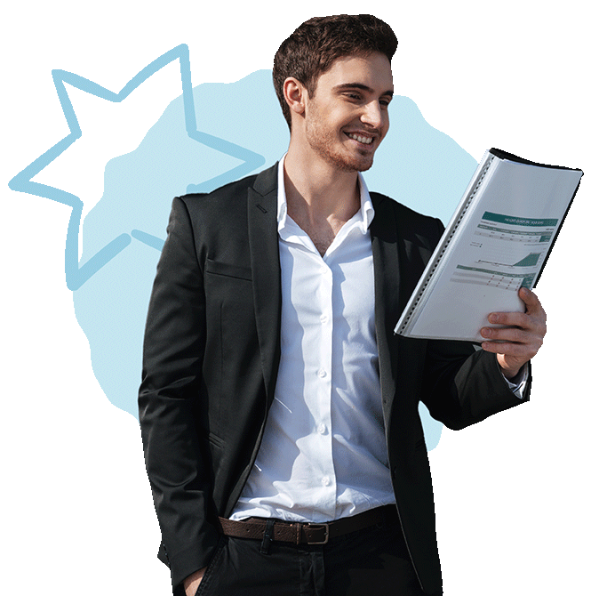 Israel Bonds Reinvestment - Man looking at papers