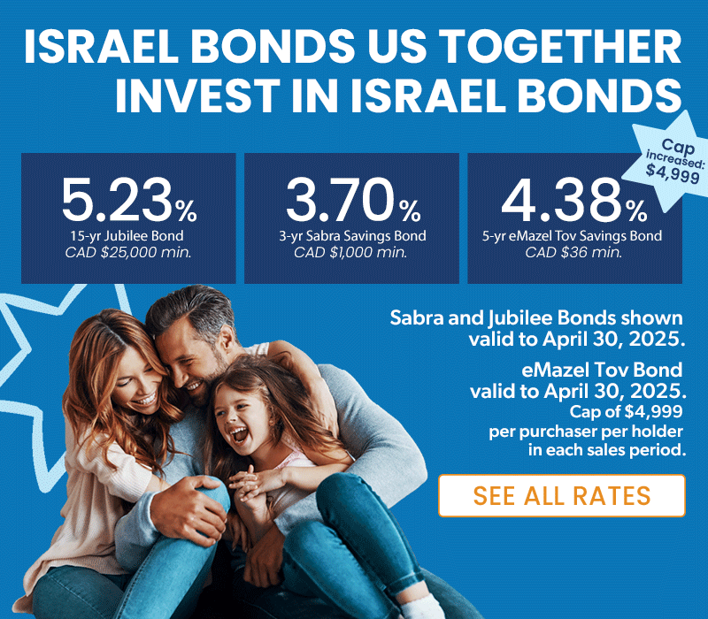 Israel Bonds Rates April 15-30 2025