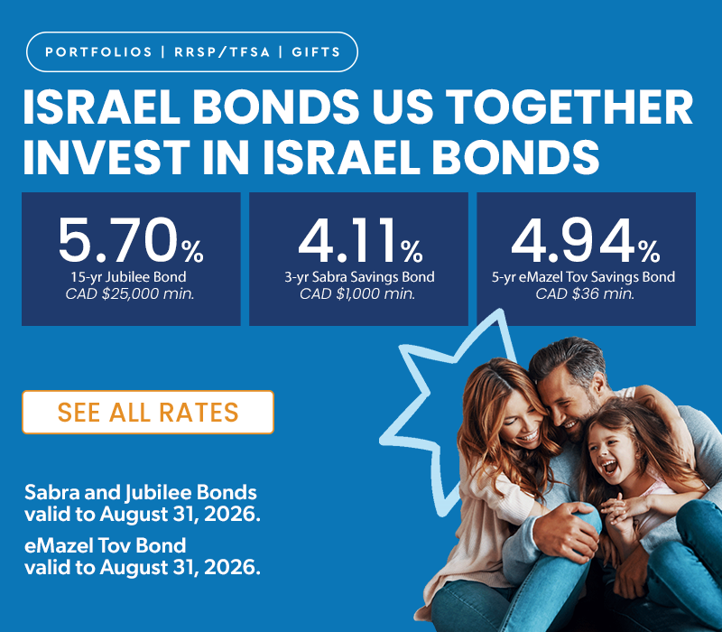 Israel Bonds rates August 15-31, 2026