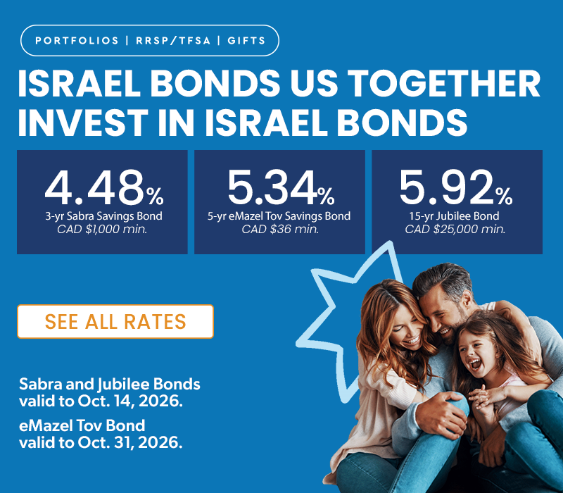 Israel Bonds rates Oct 1-14, 2026
